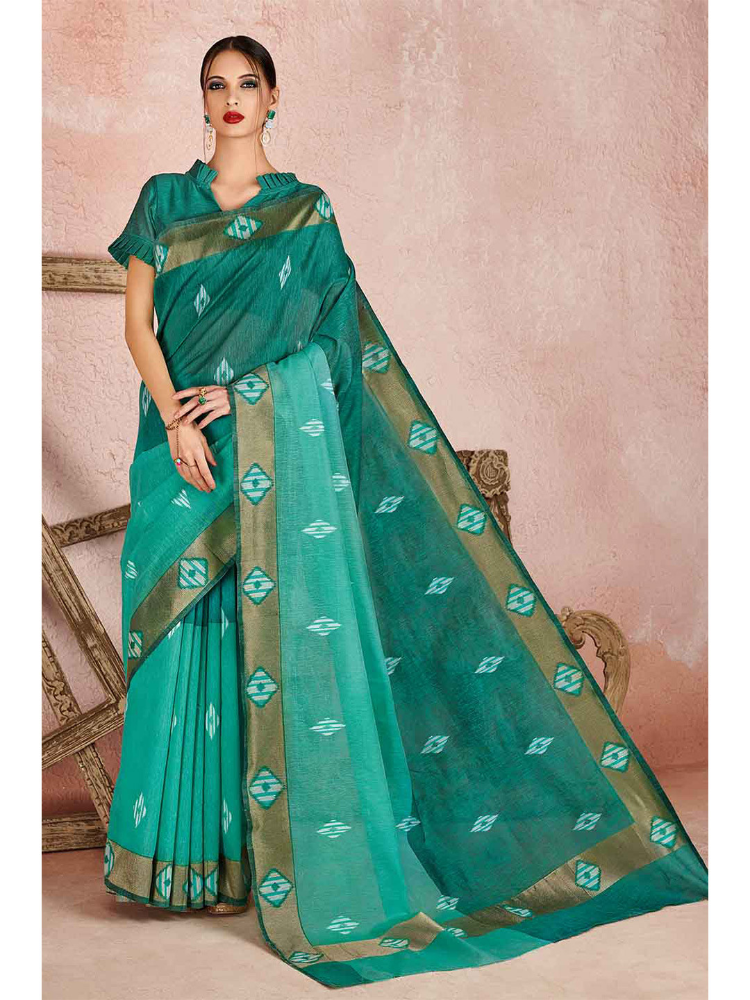 

KARAGIRI Woven Design Zari Saree, Blue