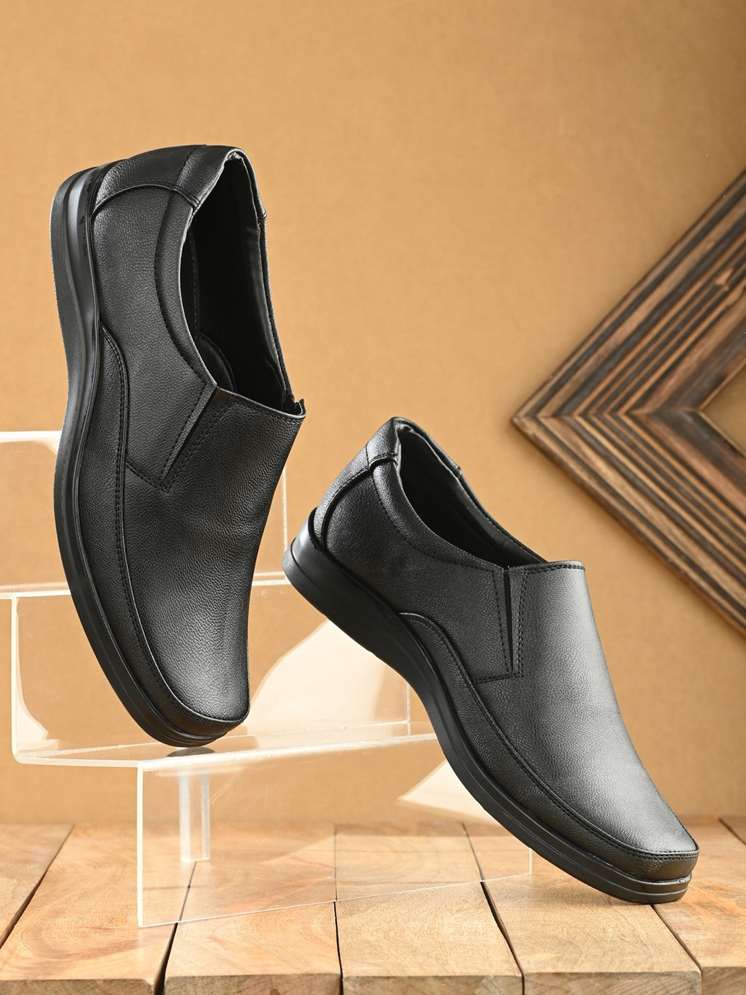 

JOKATOO Men Formal Slip- On Shoes, Black