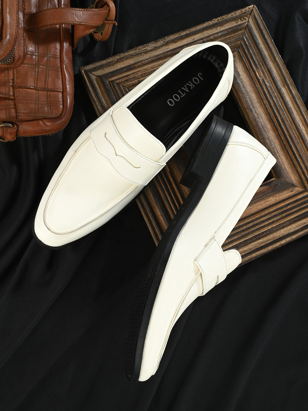 

JOKATOO Men Comfort Insole Loafers, White
