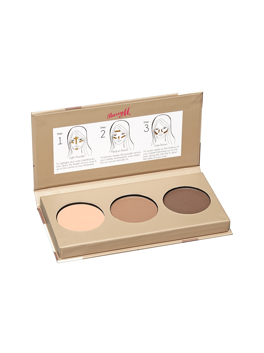 

BarryM Chisel Cheeks Contour Kit 5g - Light/Medium, Beige