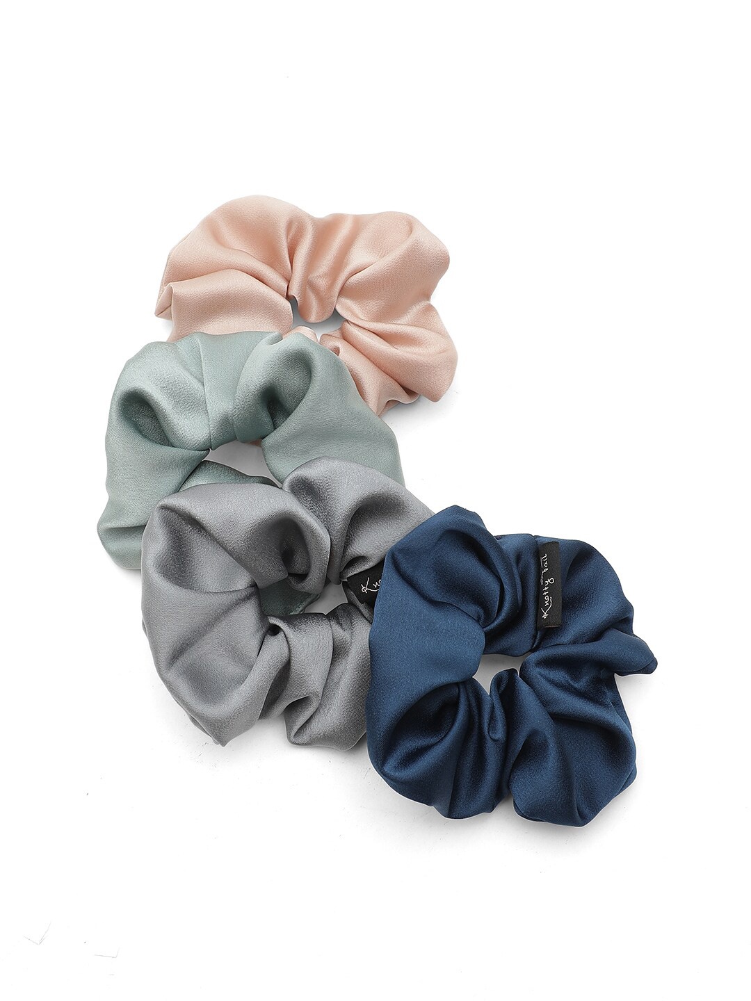 

Knotty Tail Women Set of 4 Ponytail Holders, Blue