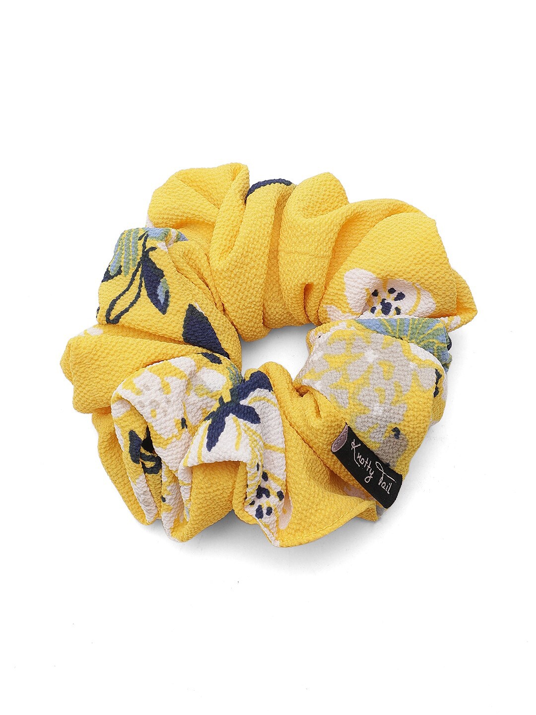 

Knotty Tail Women Fabric Ponytail Holders, Yellow