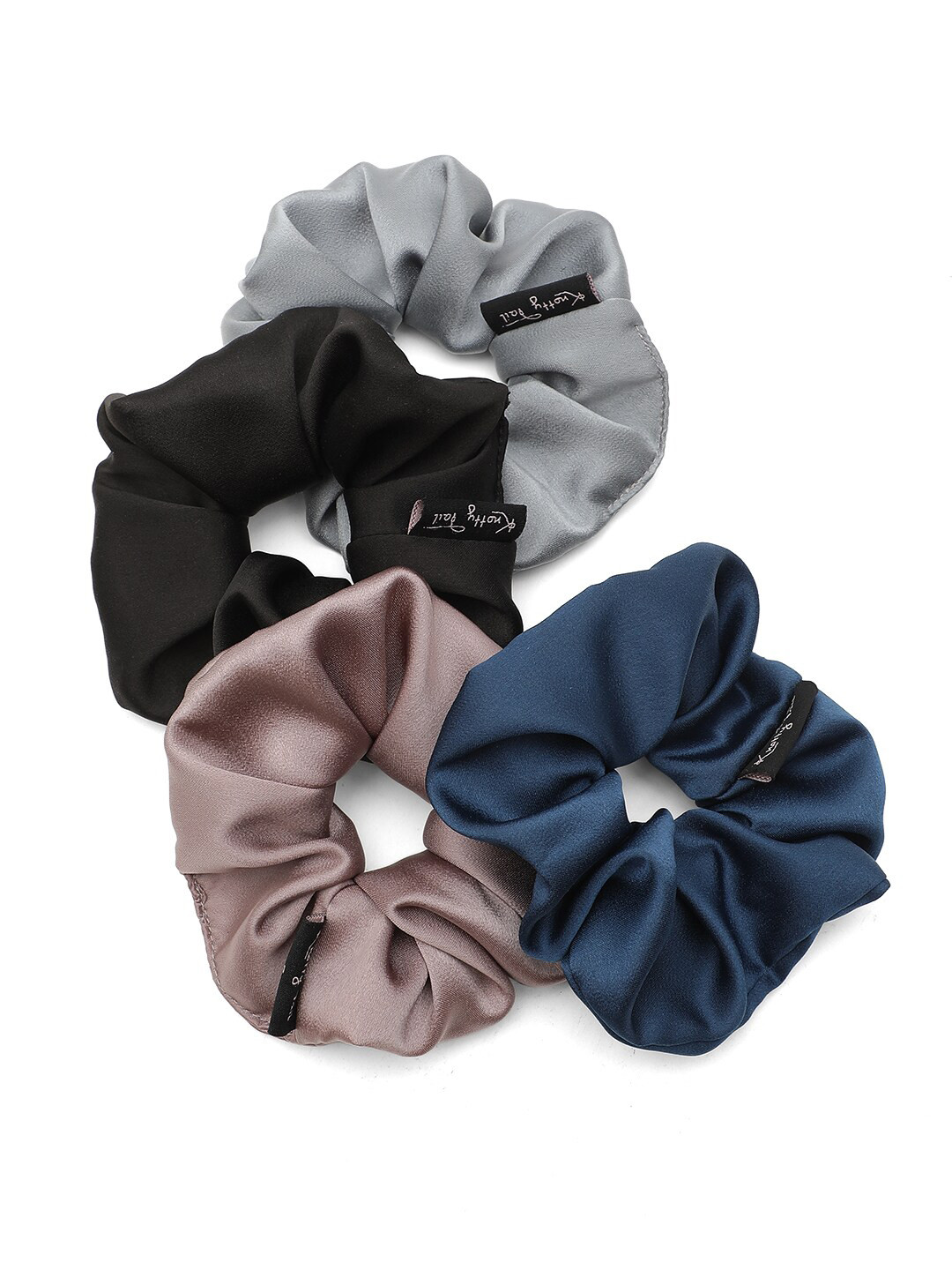 

Knotty Tail Women Set of 4 Ponytail Holders, Black