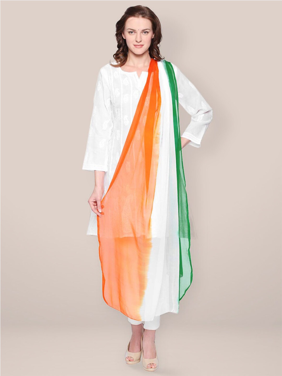 

Dupatta Bazaar Colourblocked Dupatta, Orange