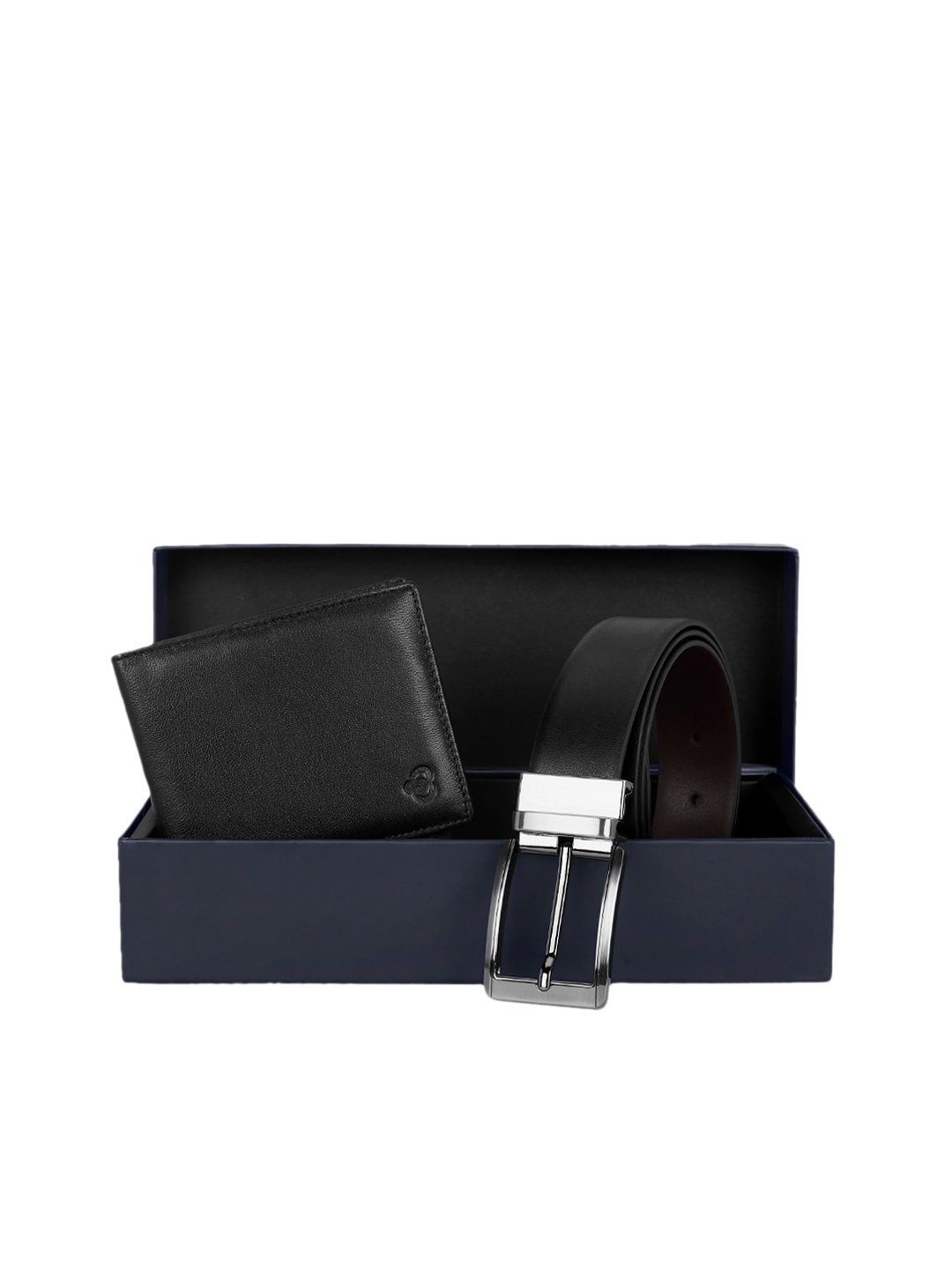 

BYFORD by Pantaloons Men Wallet & Belt Leather Combo Accessory Gift Set, Black
