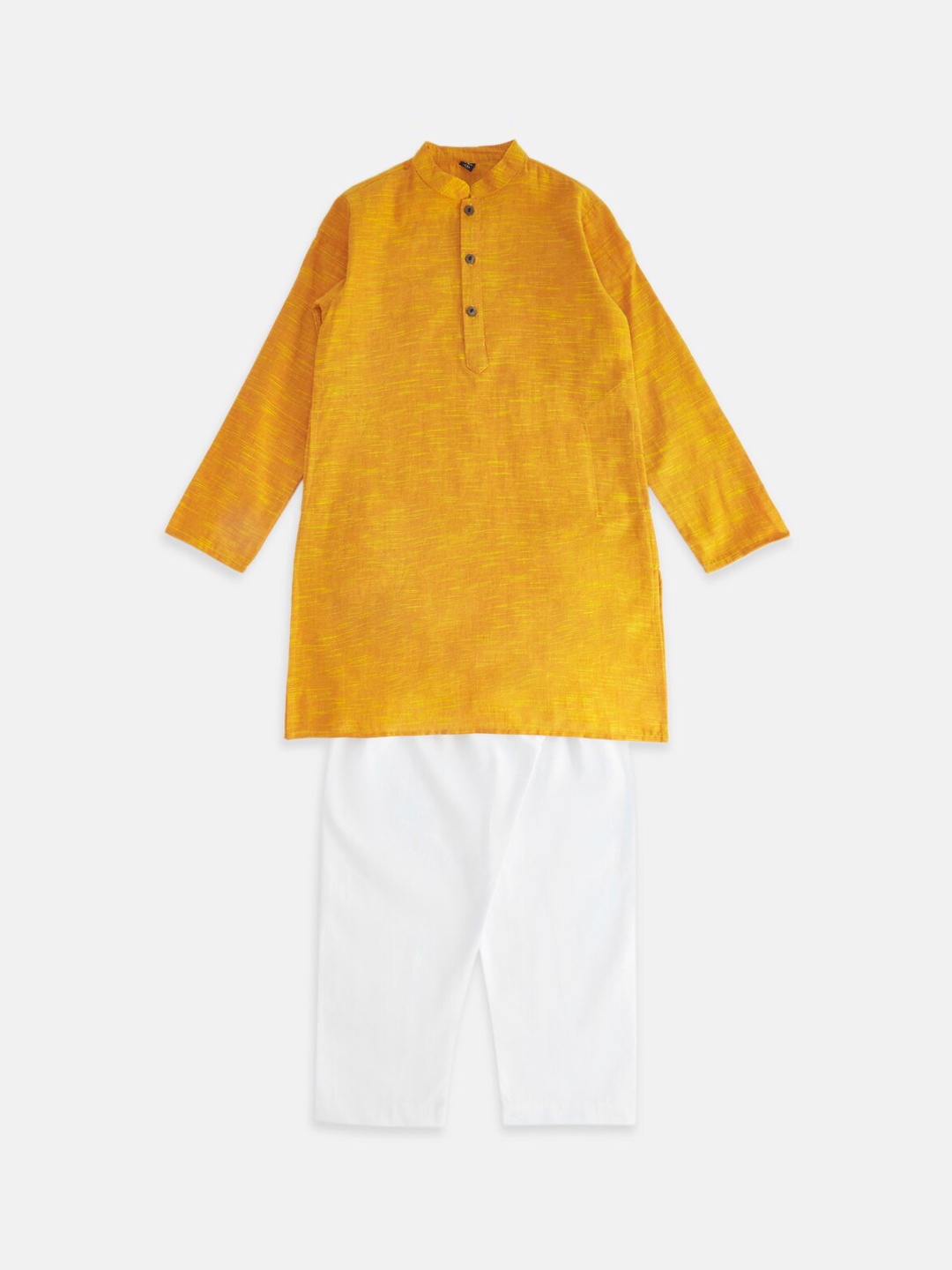 

YU by Pantaloons Boys Pure Cotton Kurta with Pyjamas, Mustard