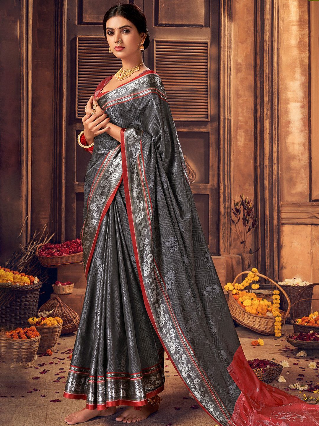 

KARAGIRI Woven Design Zari Saree, Brown