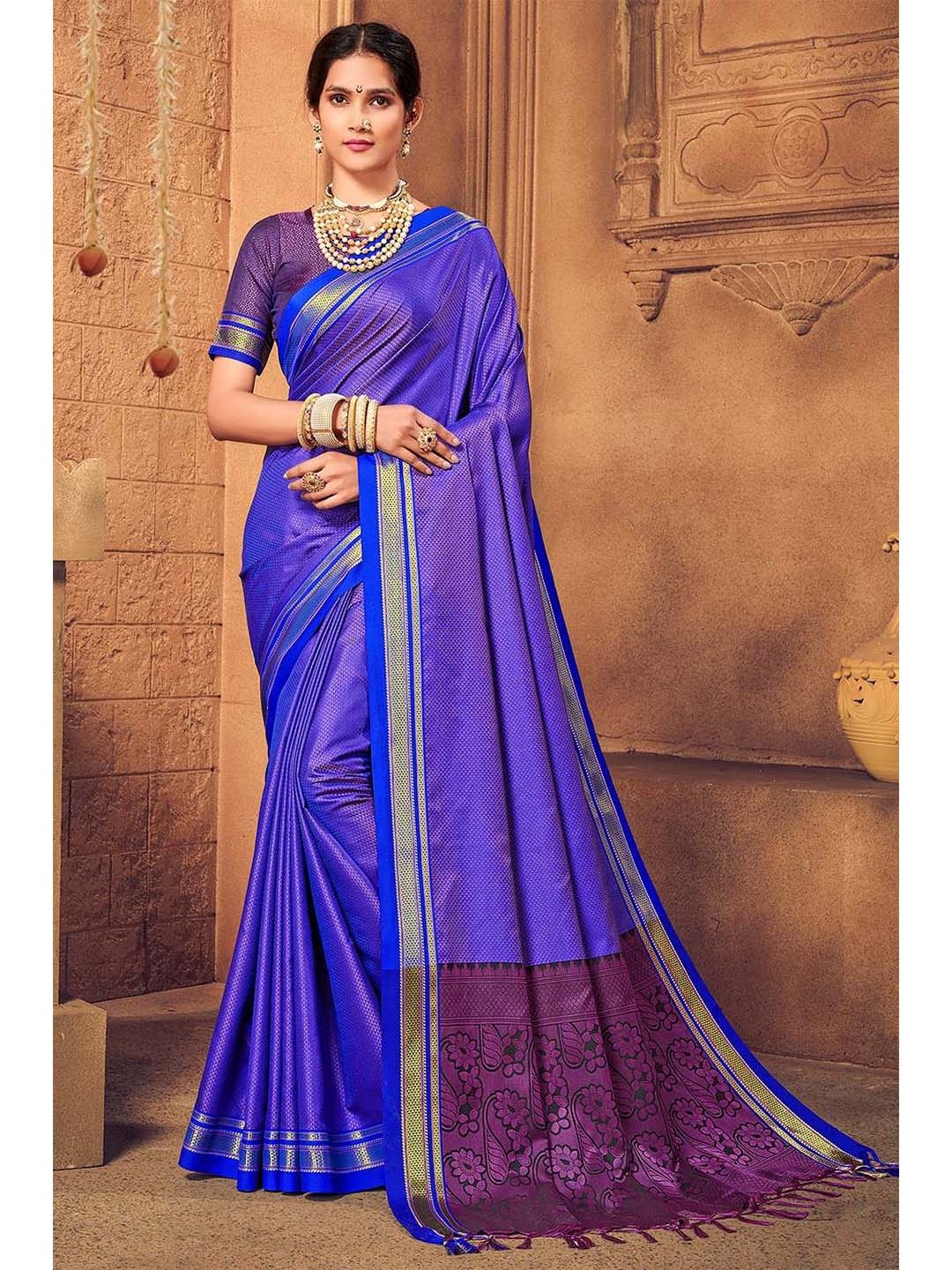 

KARAGIRI Woven Design Zari Saree, Blue