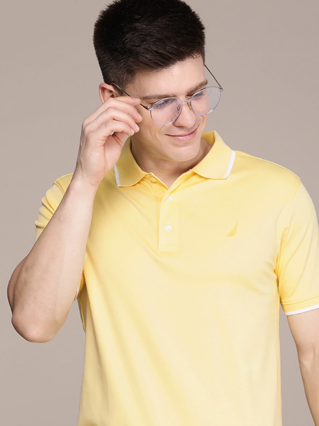 

Nautica Pure Cotton Polo Collar Casual T-shirt, Yellow