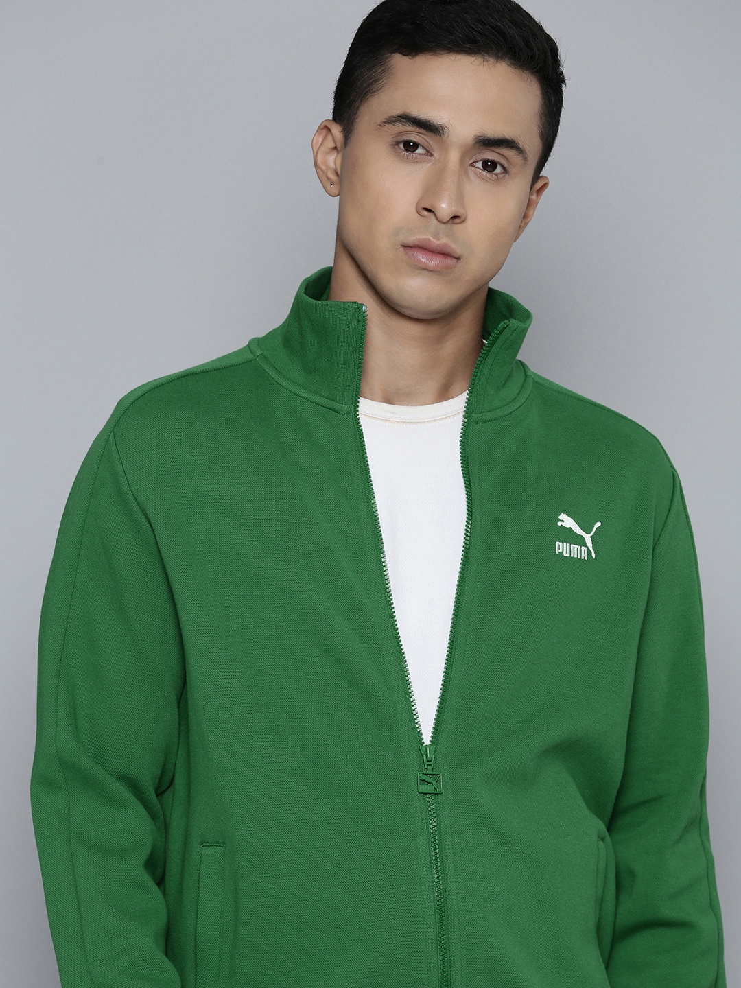 

Puma Pure Cotton T7 Track Outdoor Bomber Jacket, Green