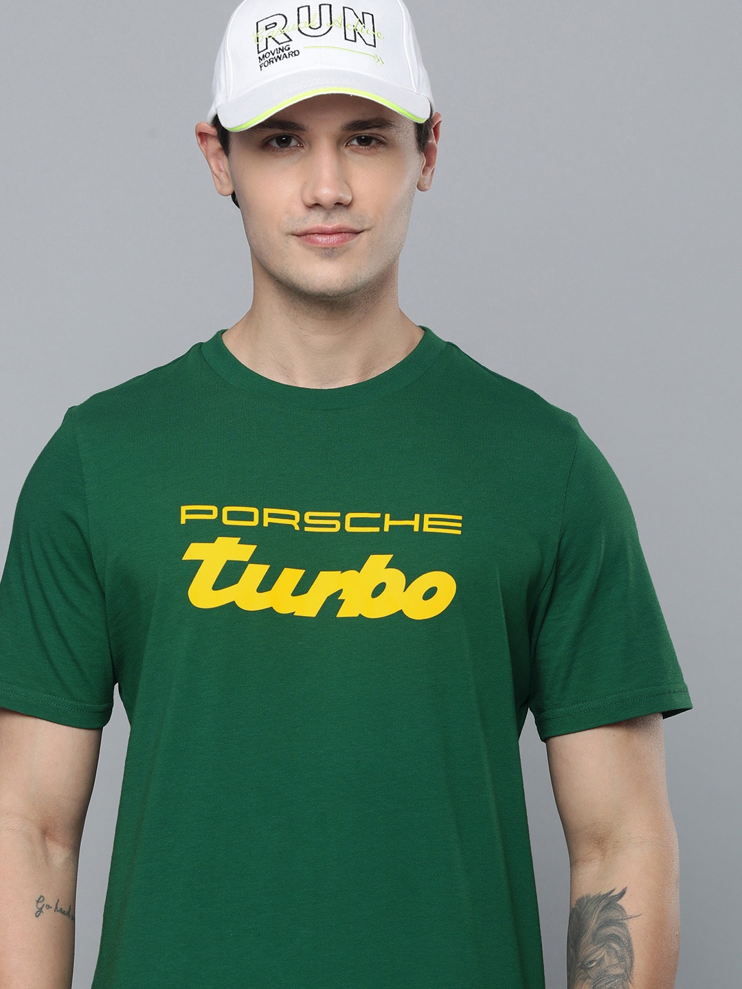 

PUMA Motorsport Brand Logo Printed Pure Cotton Regular Fit T-shirt, Green
