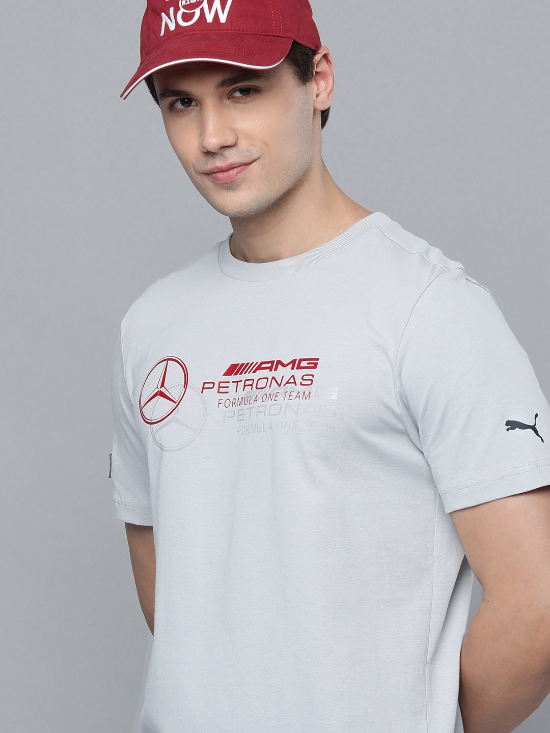 

PUMA Motorsport Brand Logo Printed Regular Fit Pure Cotton Sustainable T-shirt, Grey