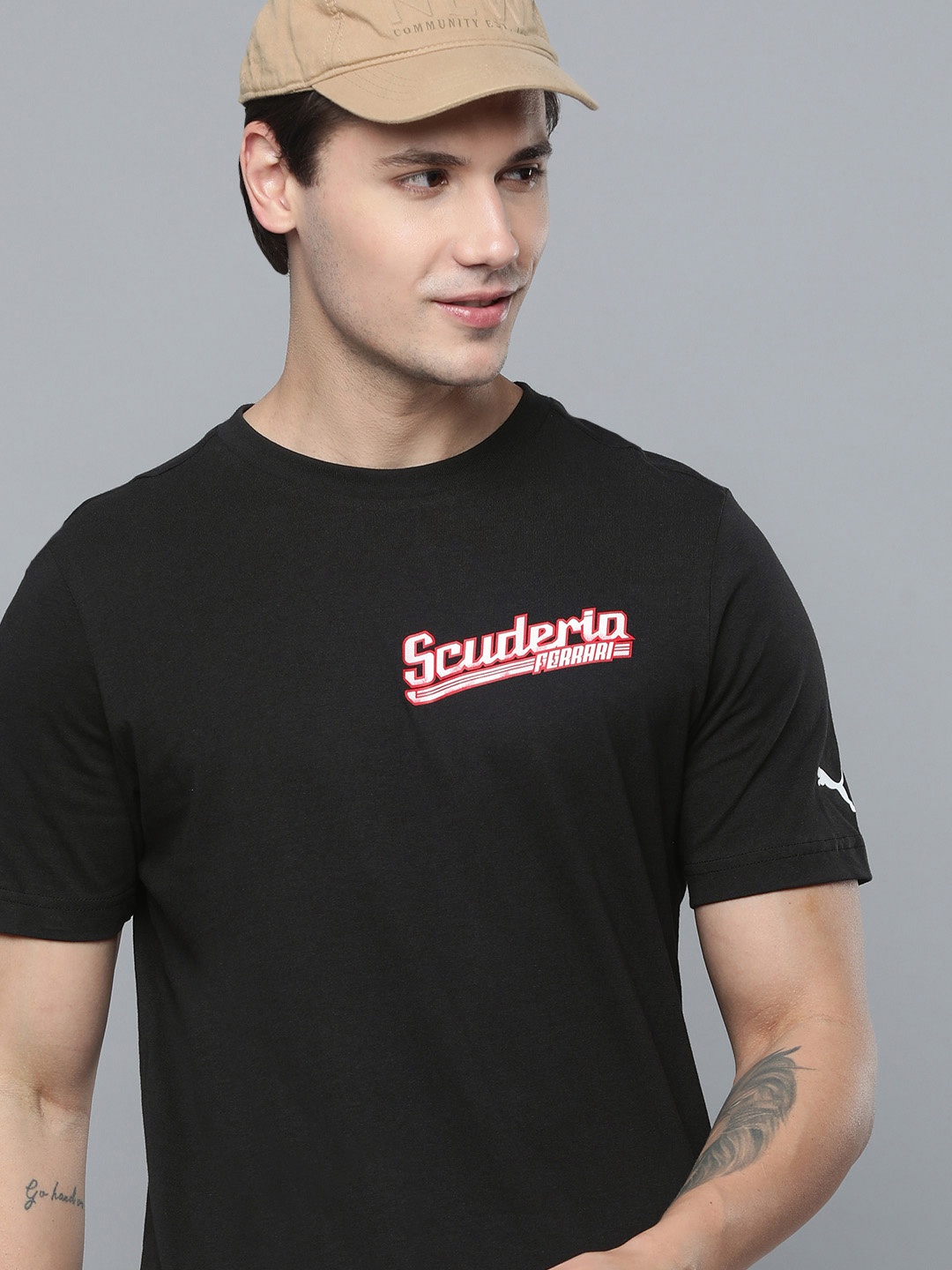 

PUMA Motorsport Printed Pure Cotton Regular fit T-shirt, Black