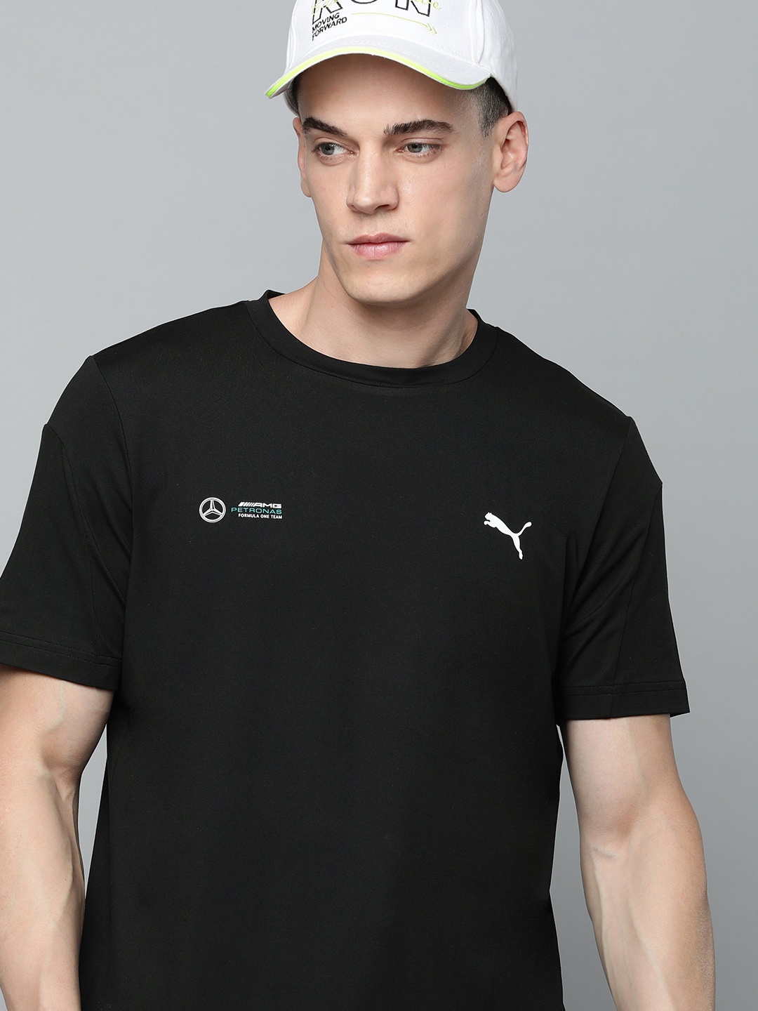 

PUMA Motorsport Men Mercedes AMG Petronas Cloudspun Regular Fit Sports T-Shirt, Black
