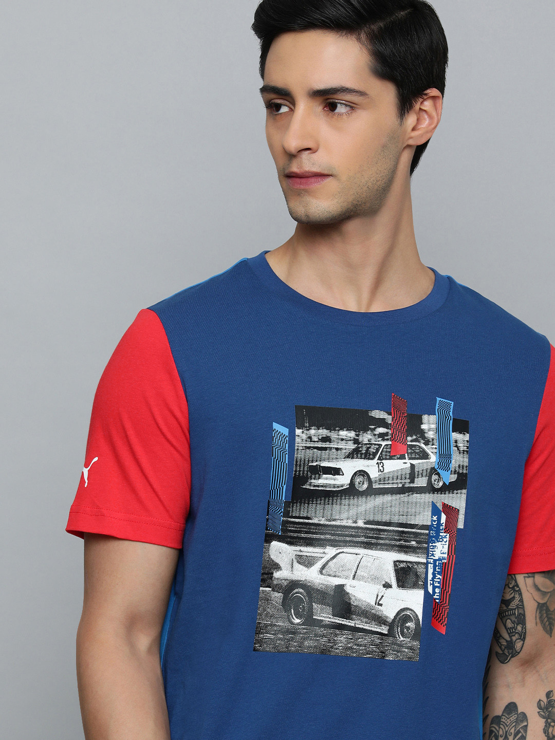 

PUMA Motorsport Printed Pure Cotton Regular fit T-shirt, Blue