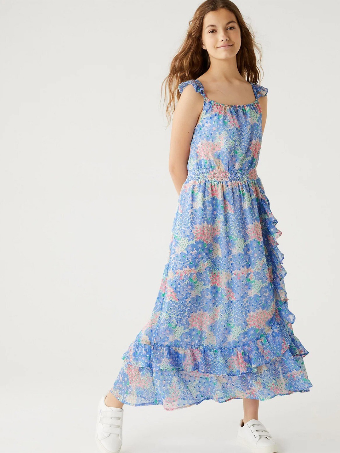 

Marks & Spencer Floral Printed Fit & Flare Dress, Multi
