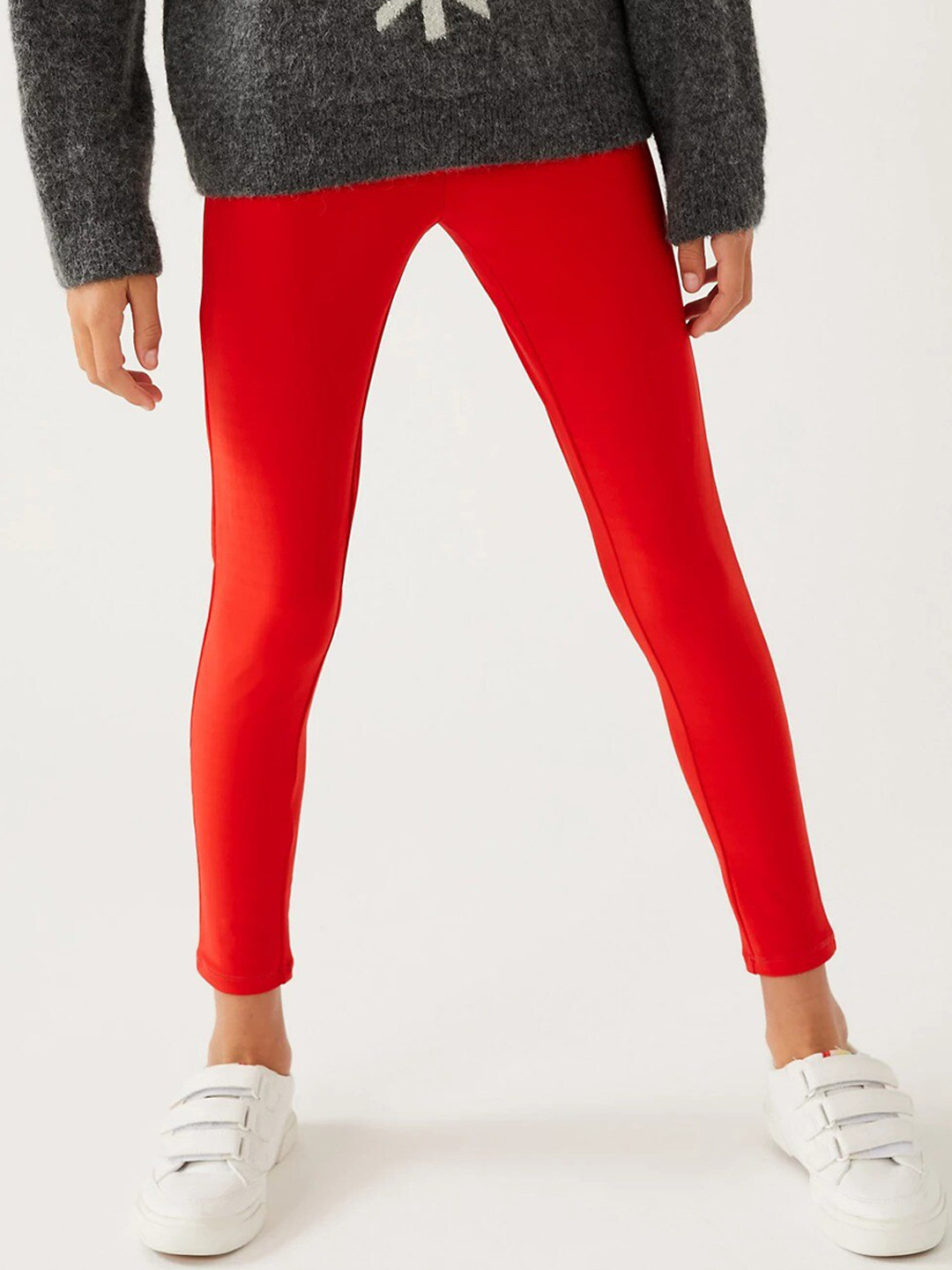 

Marks & Spencer Girls Ankle Length Leggings, Red
