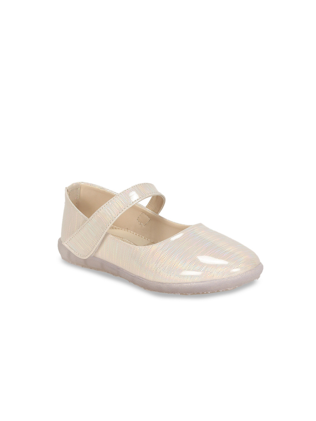 

Lil Lollipop Girls Velcro Ballerinas, Cream