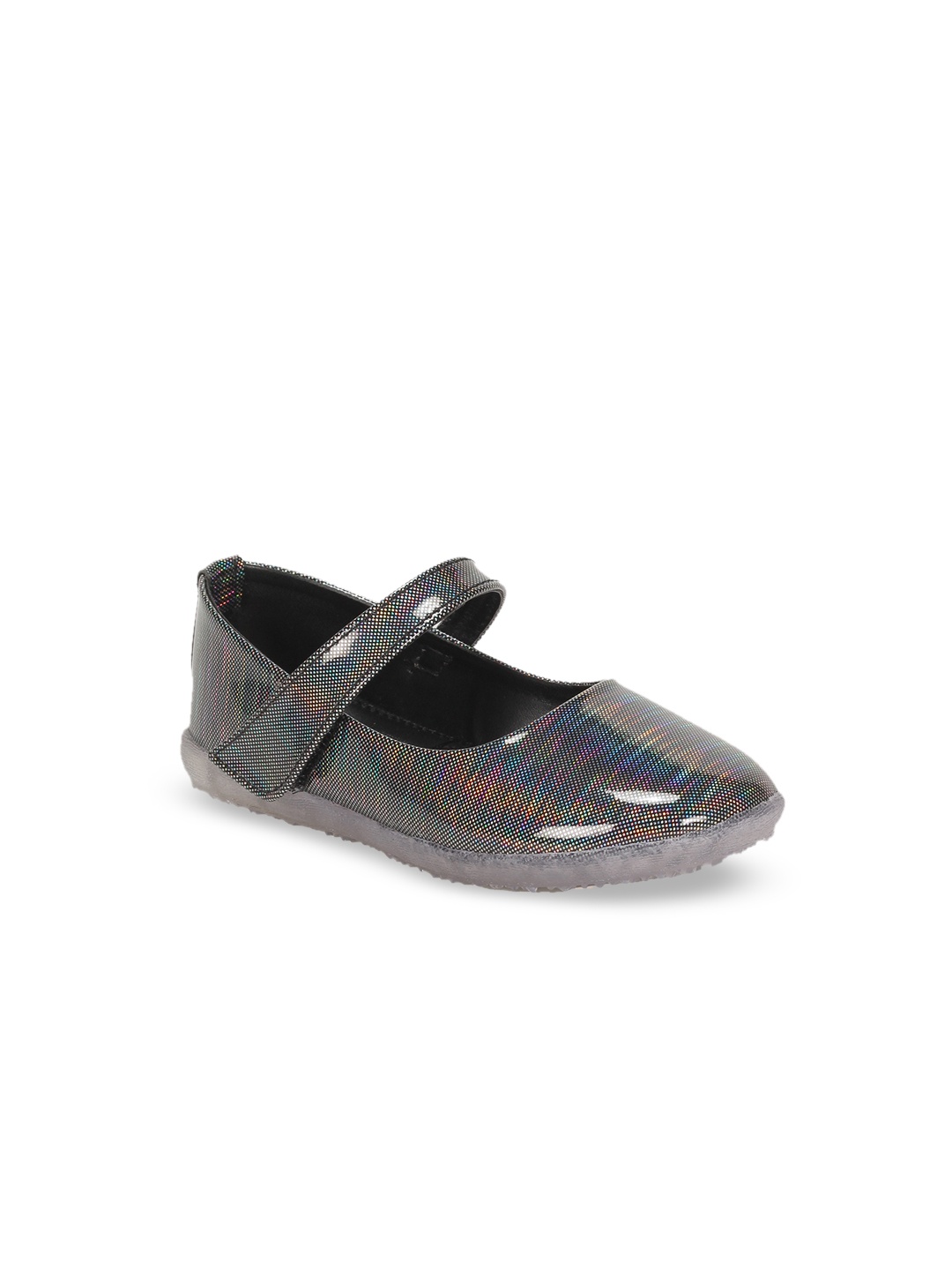 

Lil Lollipop Girls Velcro Ballerinas, Black