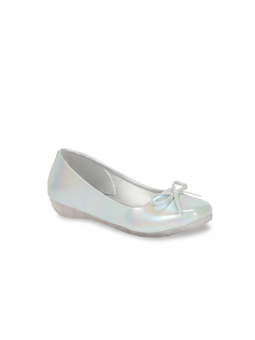 

Lil Lollipop Girls Ballerinas With Bows, Silver