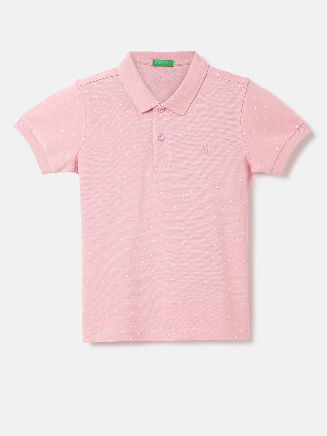 

United Colors of Benetton Boys Polo Collar T-shirt, Pink