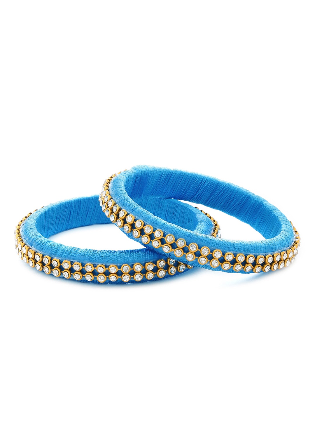

AKSHARA Set of 2 Gold-Plated Silk Thread Bangles