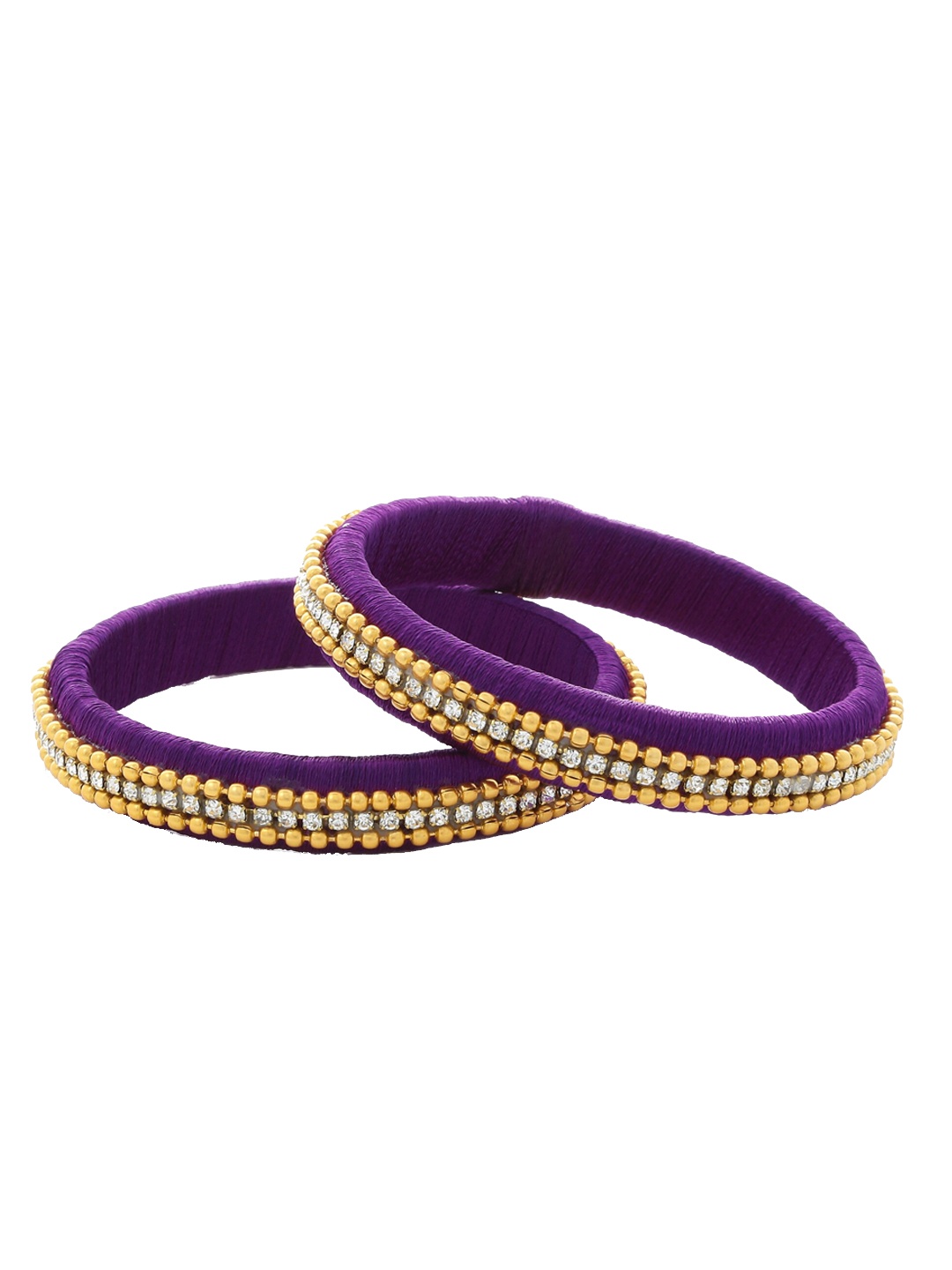 

AKSHARA Set of 2 Gold-Plated Silk Thread Bangle