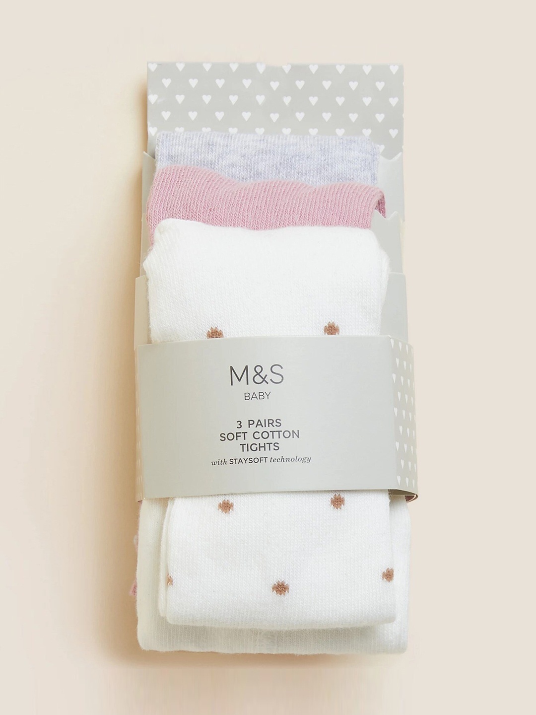 

Marks & Spencer Girls Pack Of 3 Self-Designed Stockings, White