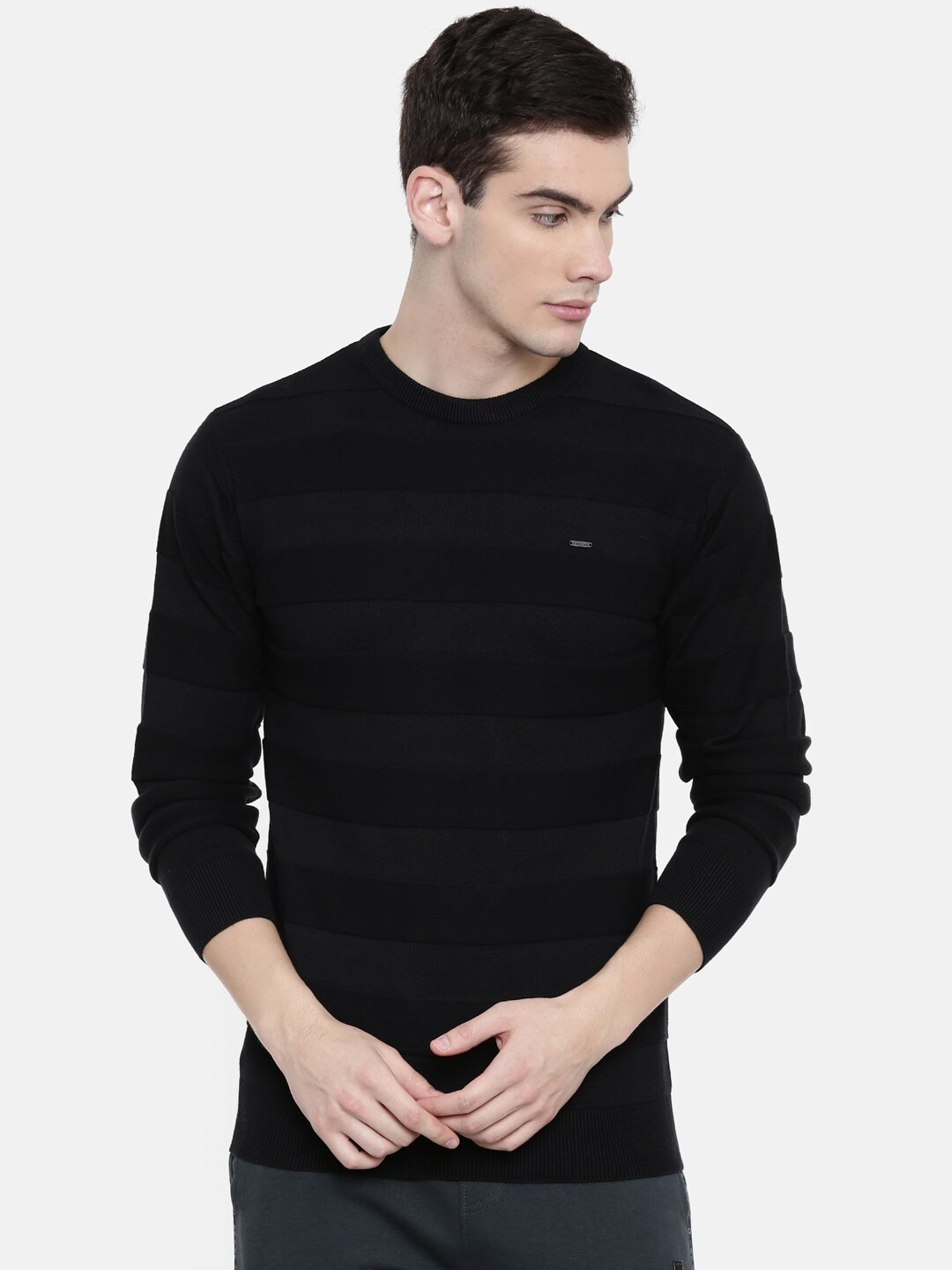 

Proline Active Men Cotton Pullover, Black