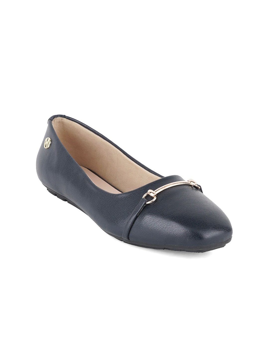 

ELLE Women Slip-On Ballerinas With Buckles, Navy blue