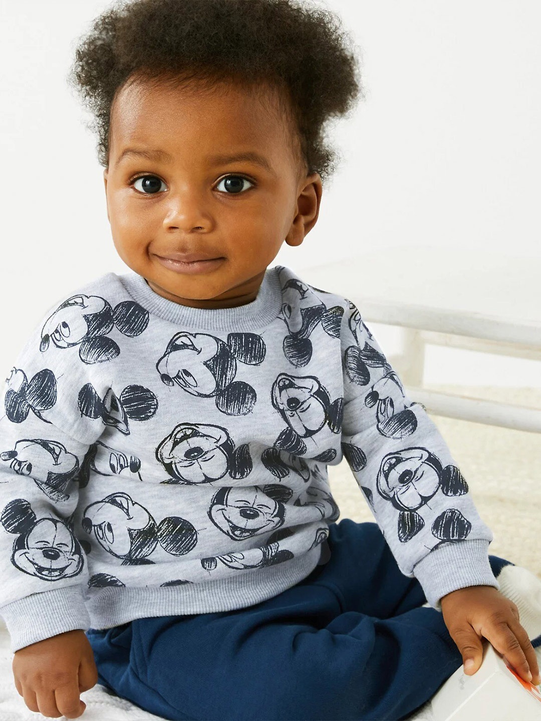 

Marks & Spencer Boys Printed Cotton Sweatshirt, Grey