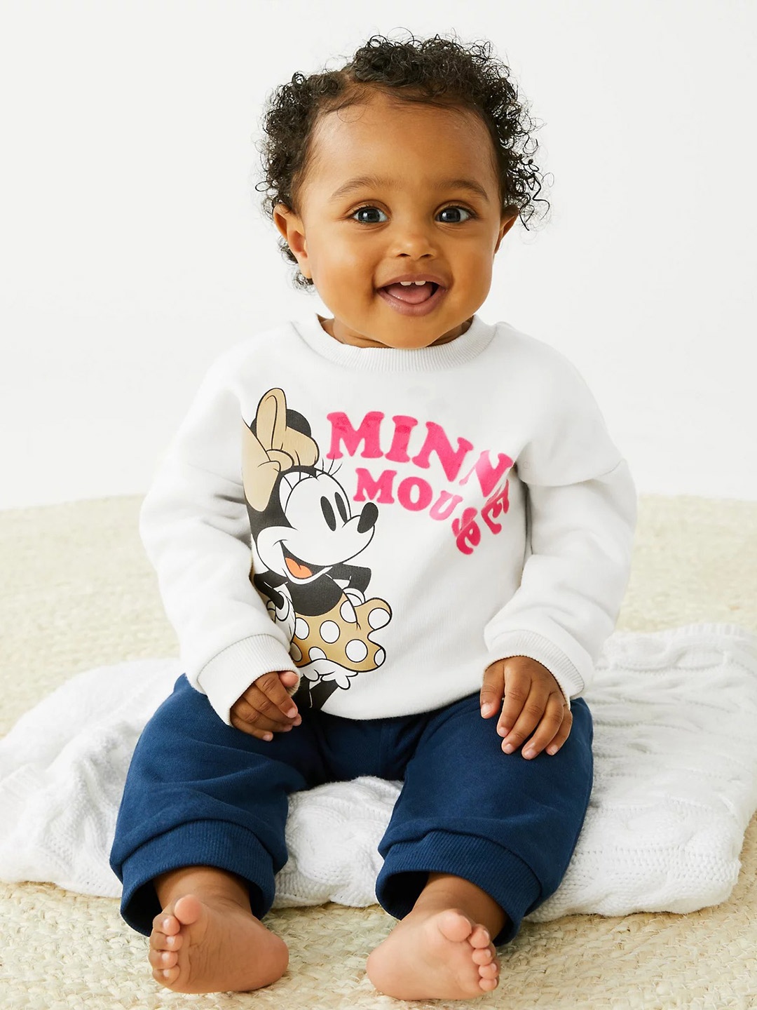 

Marks & Spencer Girls Printed Cotton Sweatshirt, White