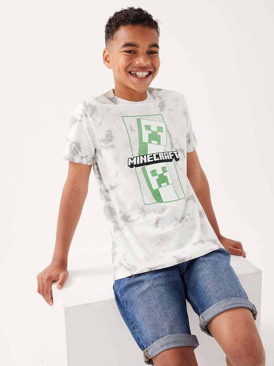 

Marks & Spencer Boys Printed Cotton T-shirt, Off white