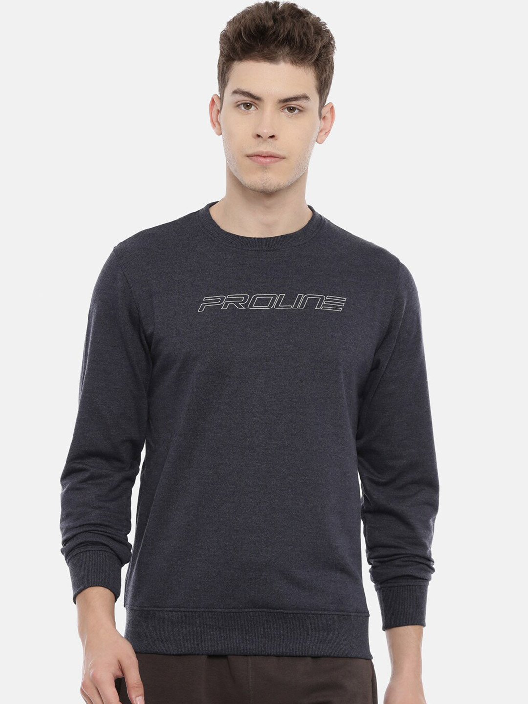 

Proline Active Men Blue Printed Sweatshirt