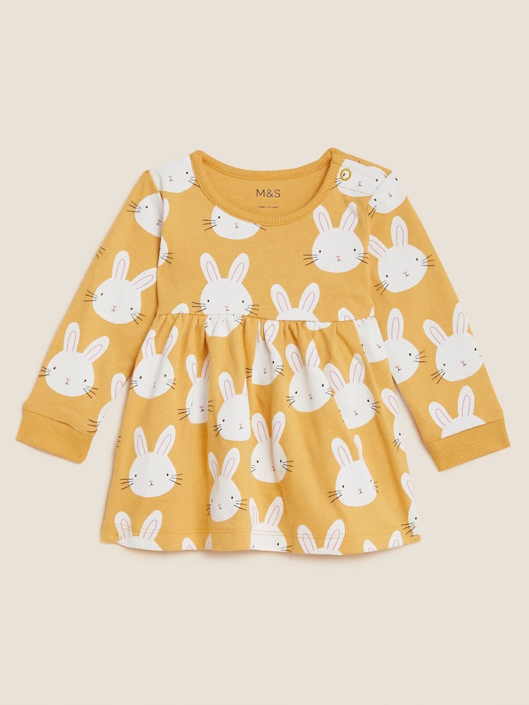 

Marks & Spencer Printed Empire Cotton Top, Yellow