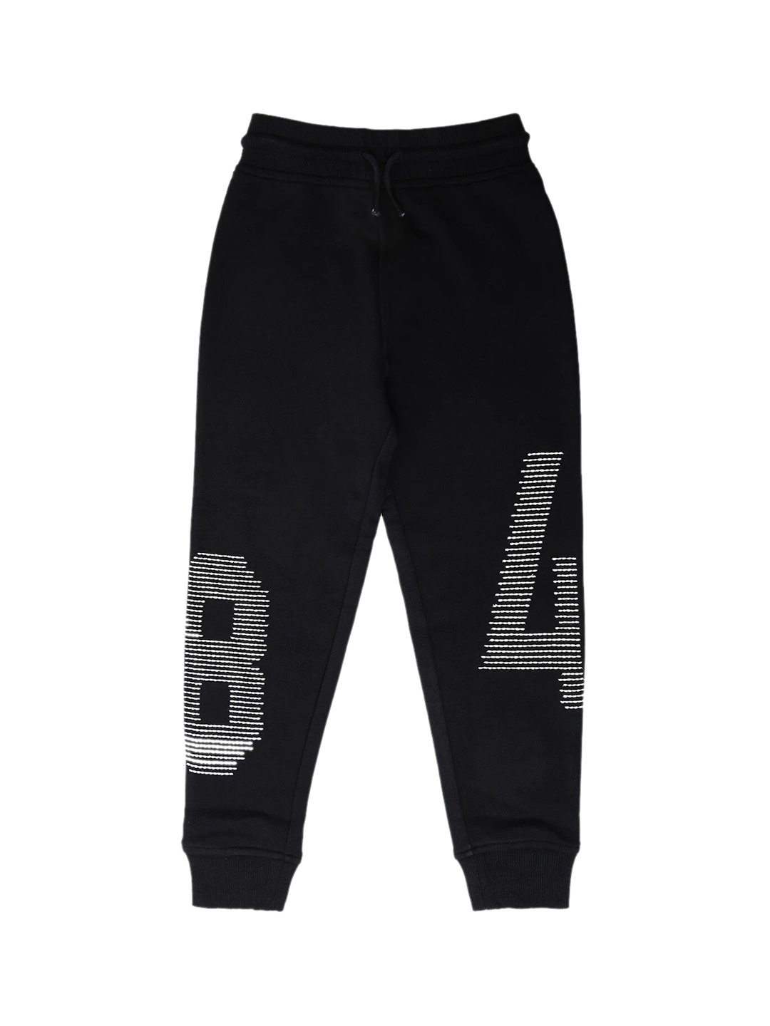 

Marks & Spencer Boys Printed High-Rise Joggers, Black