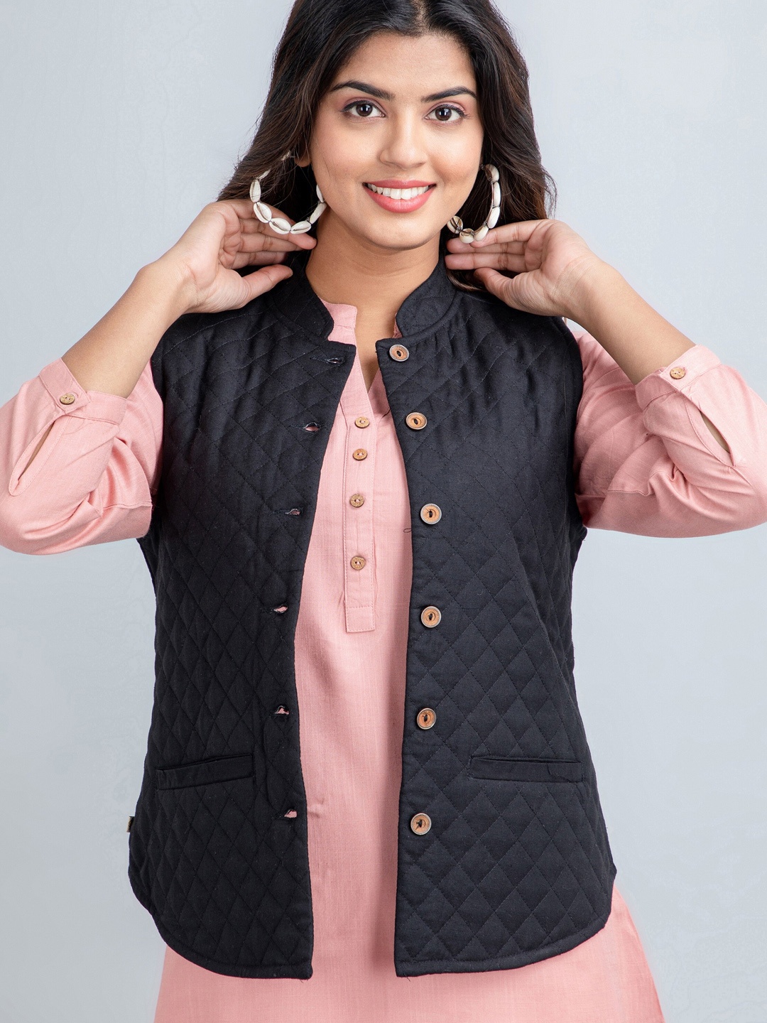 

fabGLOBAL Women Lightweight Quilted Jacket, Black
