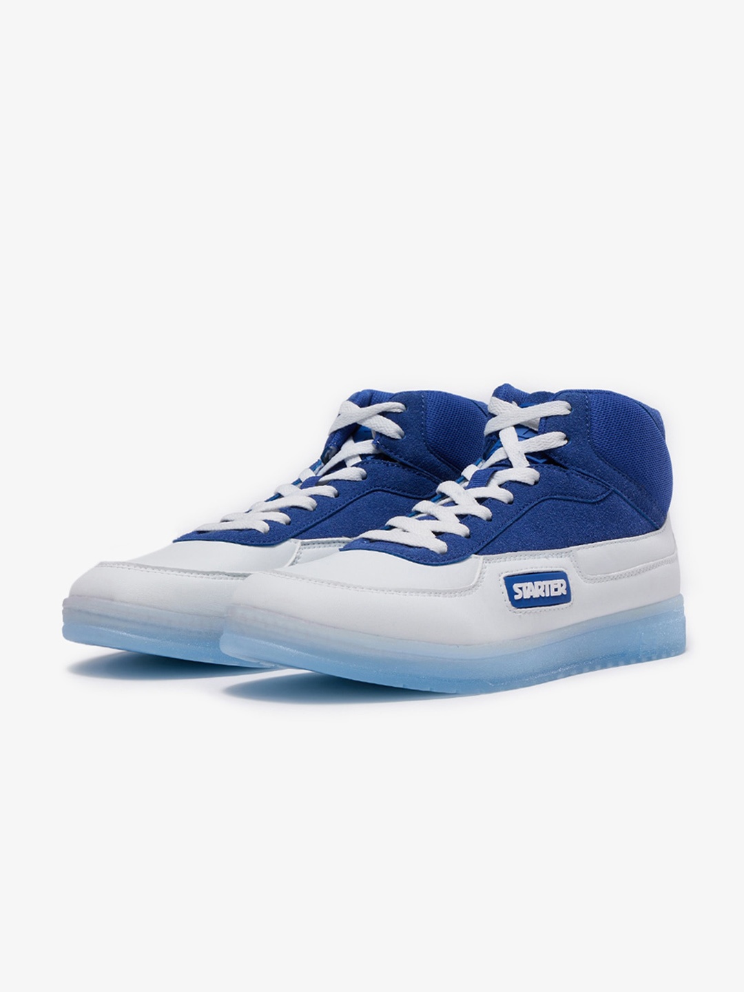 

STARTER Men Colourblocked High-Top Sneakers, Blue