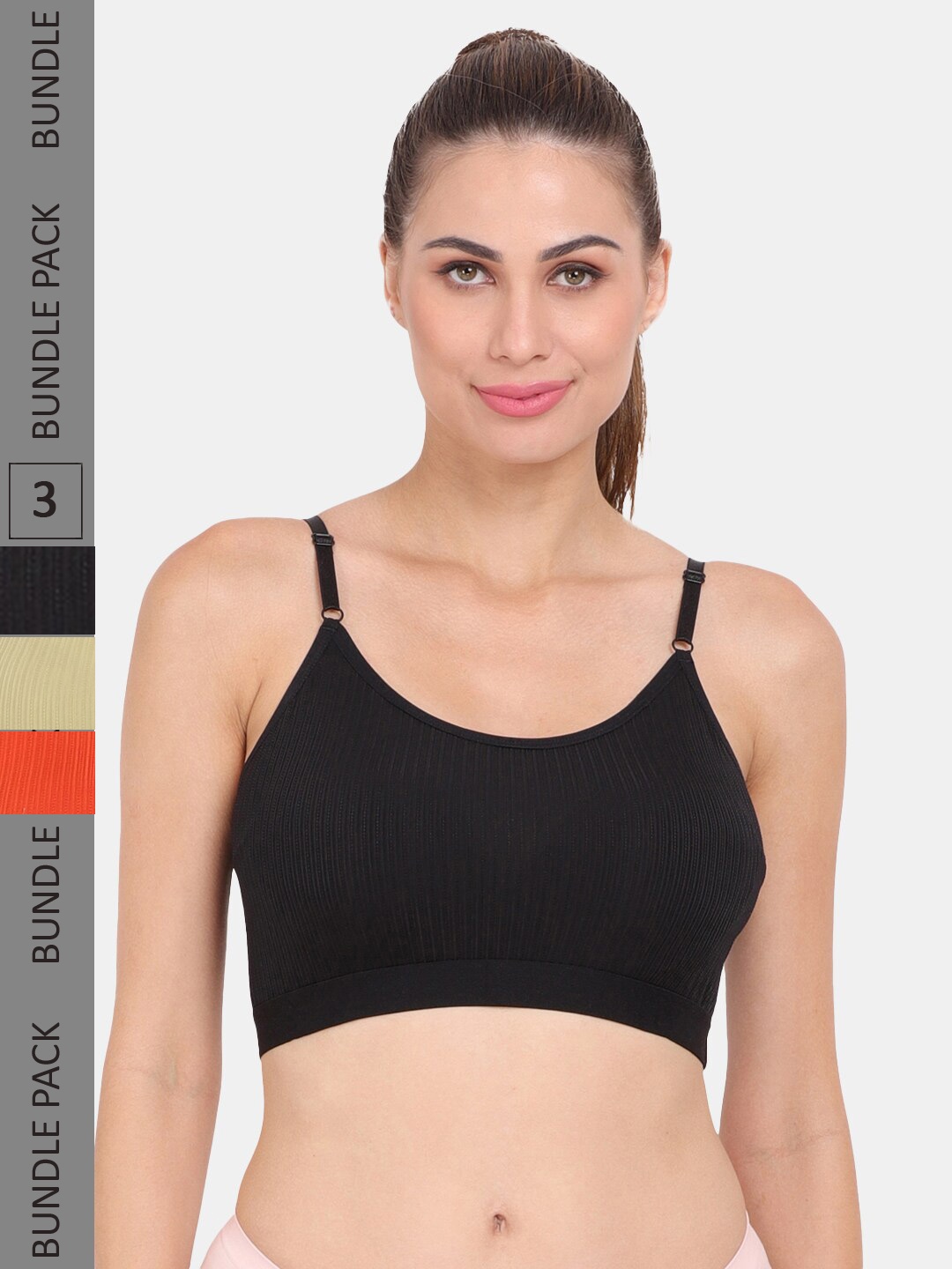 

Amour Secret Black & Green Bra Lightly Padded