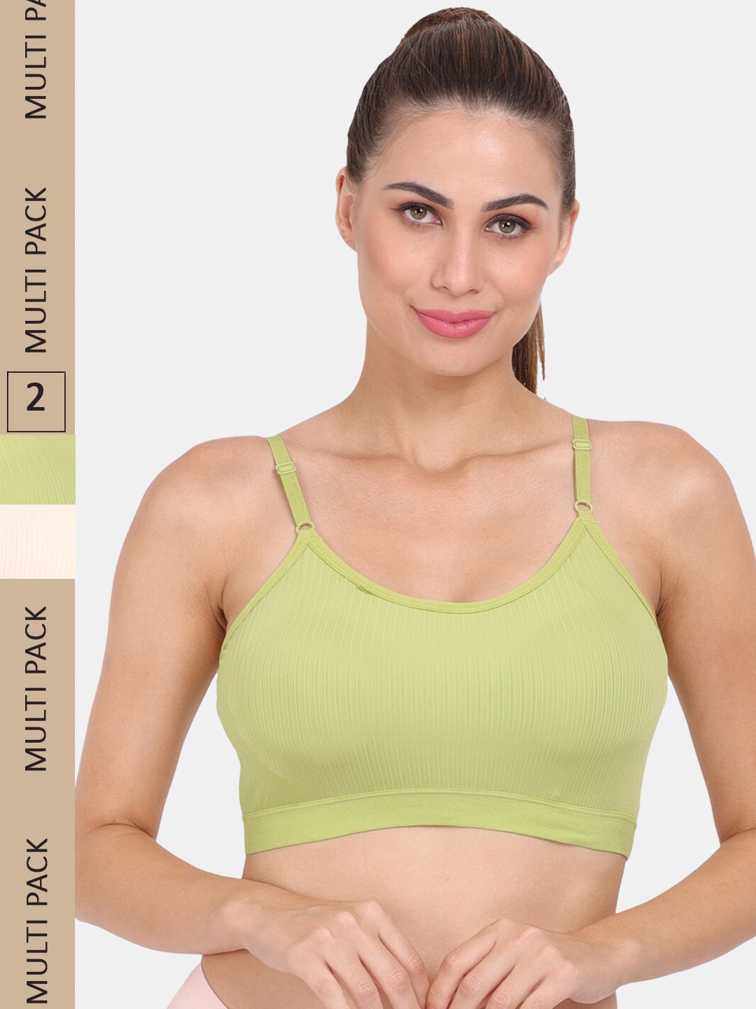 

Amour Secret Pack of 2 Lightly Padded Bra, Green