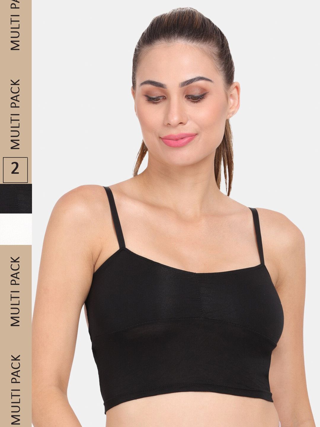 

Amour Secret Pack of 2 Lightly Padded Bra, Black