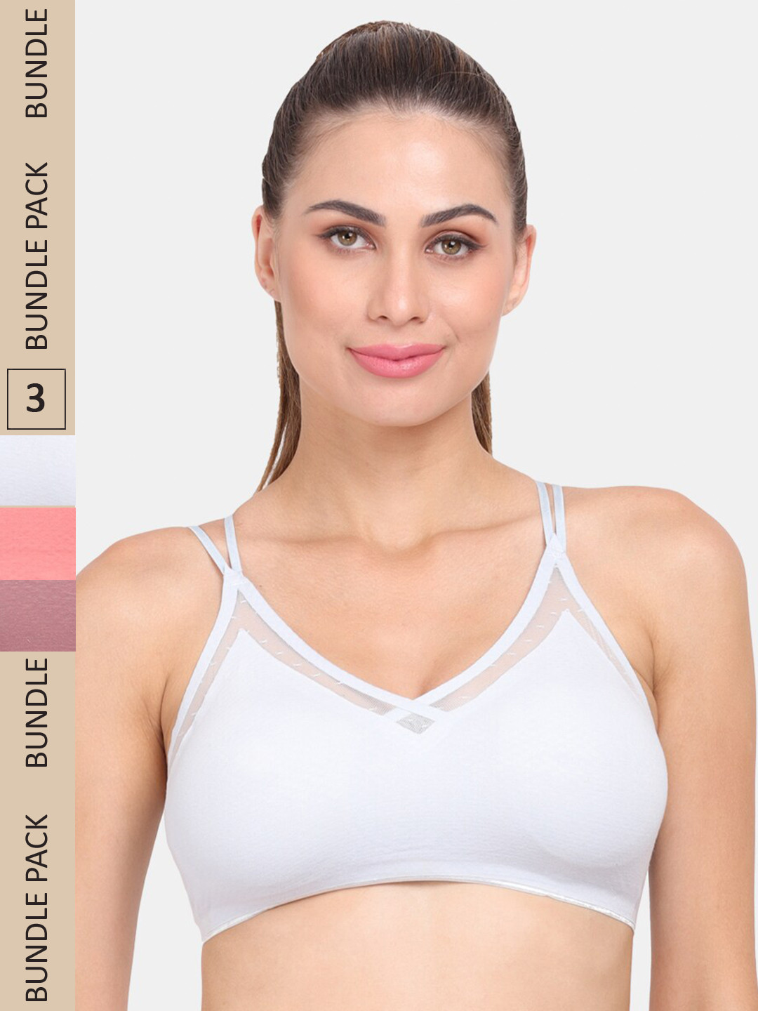 

Amour Secret Pack Of 3 Lightly Padded Anti Odour Sports Bra, Turquoise blue