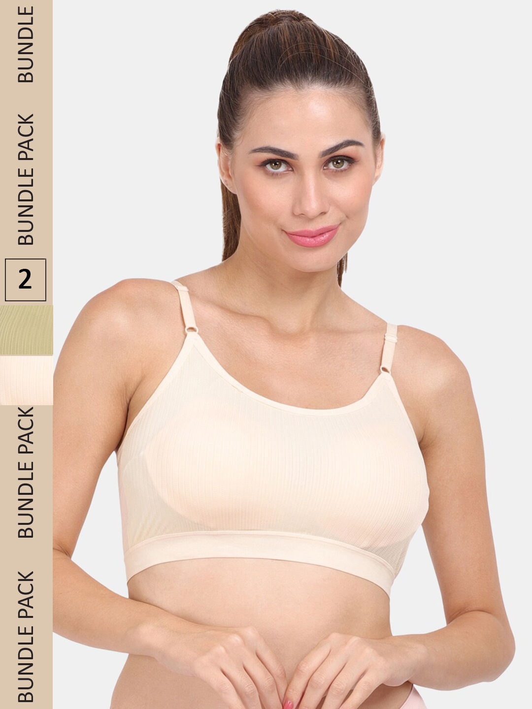 

Amour Secret Pack of 2 Anti-Odour Sports Bra - Lightly Padded, Gold