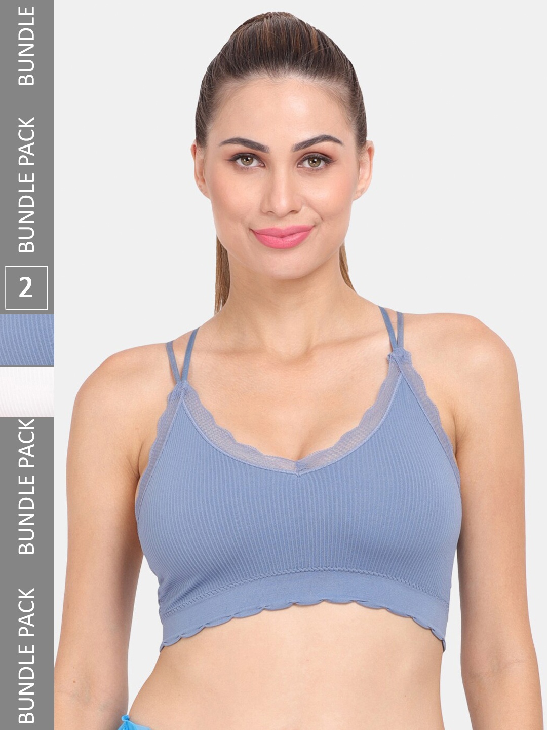 

Amour Secret Pack of 2 Anti-Odour Sports Bra - Lightly Padded, Blue