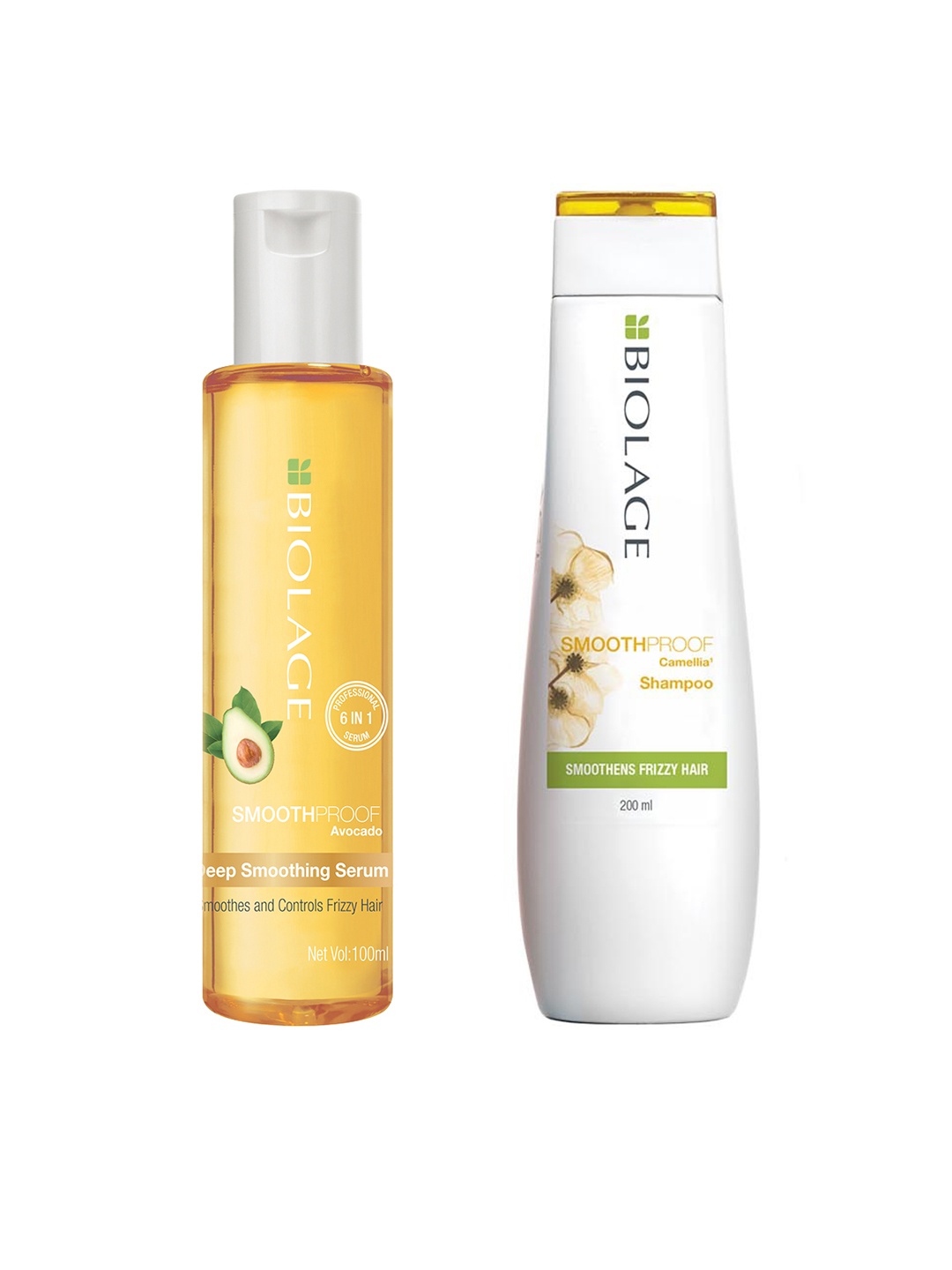 

Biolage Smoothproof 2 Step Haircare Combo, 72HR Frizz Control - 200ml + 100ml, Yellow
