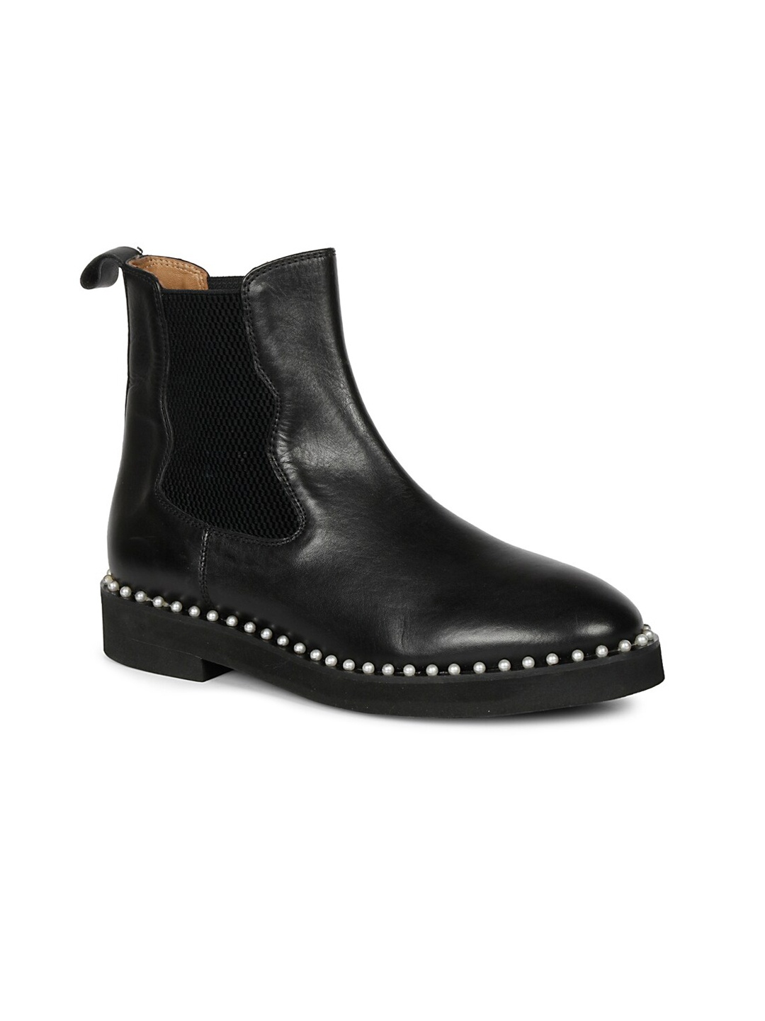 

Saint G Women Mid-Top Leather Chelsea Boots, Black
