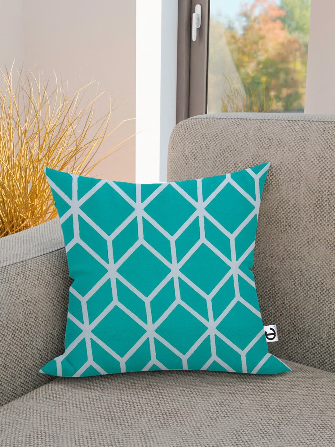 

CURIOUS LIFESTYLE Green Set of 2 Square Cushion Covers