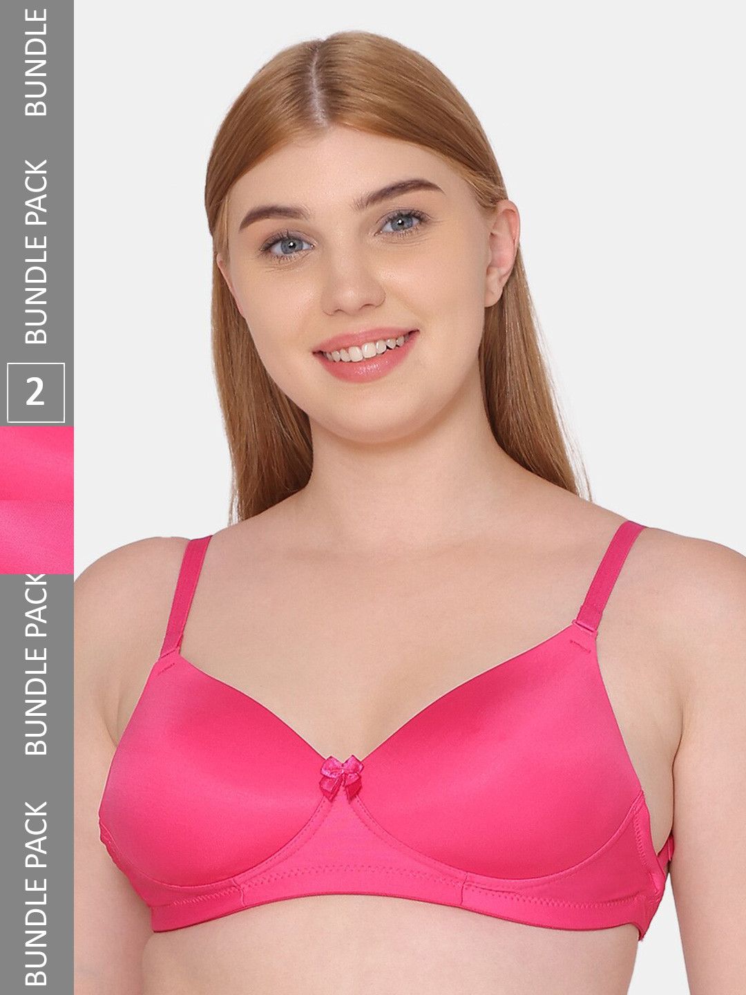 

Tweens Pack Of 2 Lightly Padded Non Wired Seamless Everyday Bra, Pink