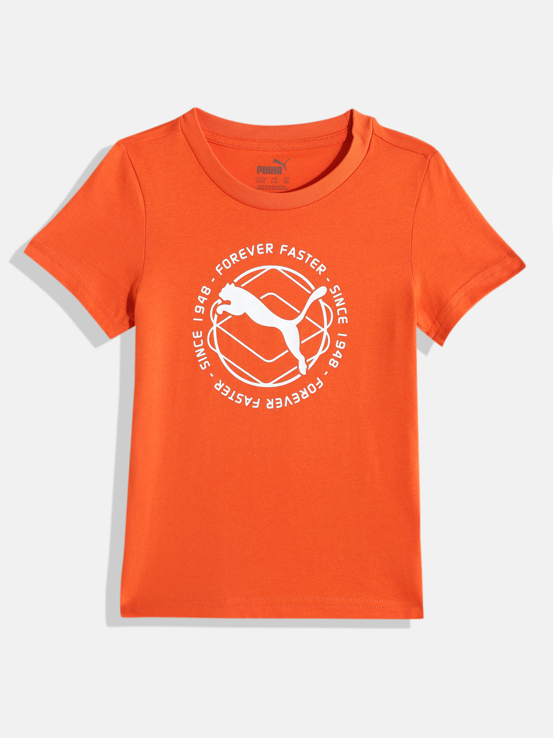 

Puma Boys Printed Active Sports Graphic Youth Pure Cotton dryCELL T-shirt, Orange