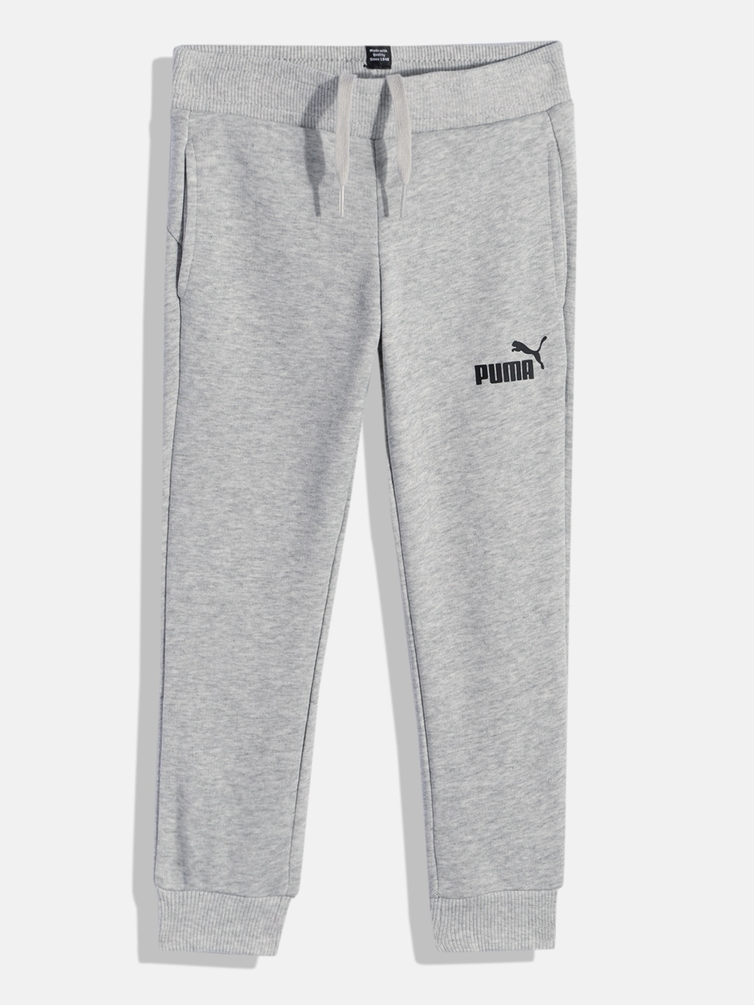 

Puma Girls Solid Essentials Youth Outdoor Sweat Sustainable Joggers With Minimal Brand Logo Print, Grey melange